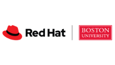 Joint logo of Red Hat and Boston University