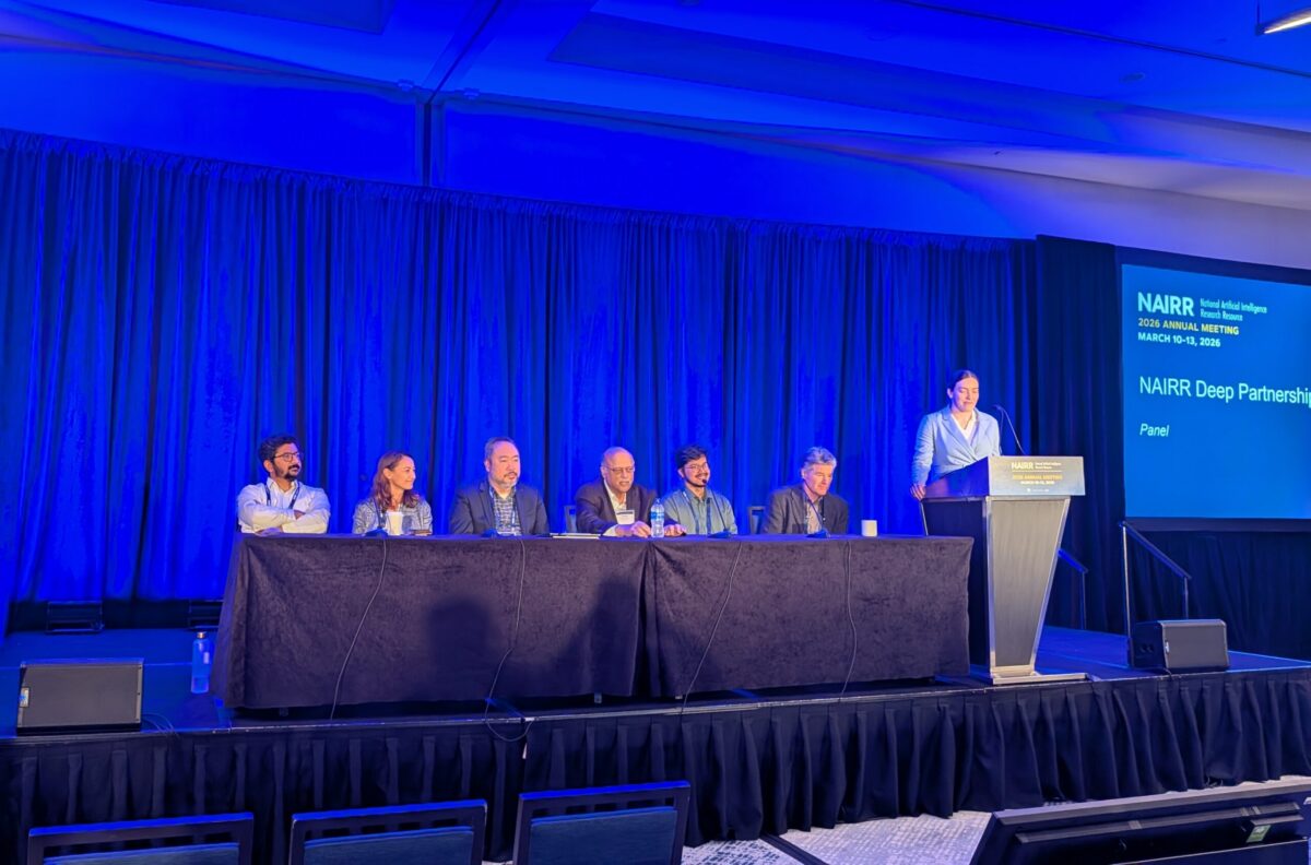The Deep Partnership panel at the second annual NSF National AI Research Resource (NAIRR) meeting